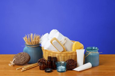 Tahta masadaki spa tedavisinin bileşimi