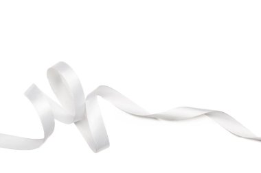 kurdele beyaz arkaplanda izole edildi