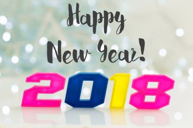 Mutlu yeni yıl 2018 arka plan christmas dekorasyon ile