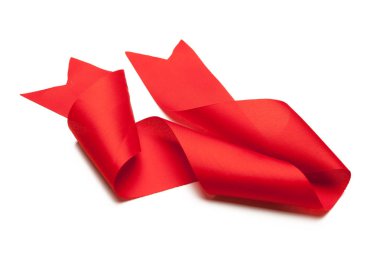 kurdele beyaz arkaplanda izole edildi