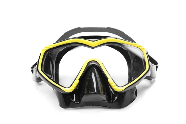 Maschera Snorkeling Immersione Isolata Bianco — Foto Stock