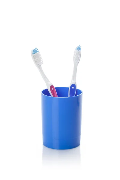 Close View Toothbrushes Light Background — Stock Photo, Image