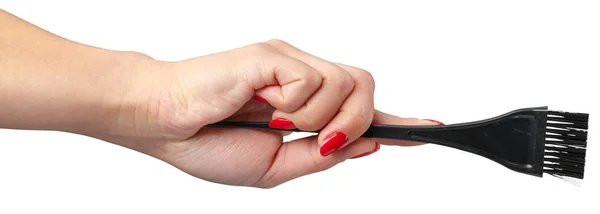 Woman Hand Holding Face Brush — Stock Photo, Image