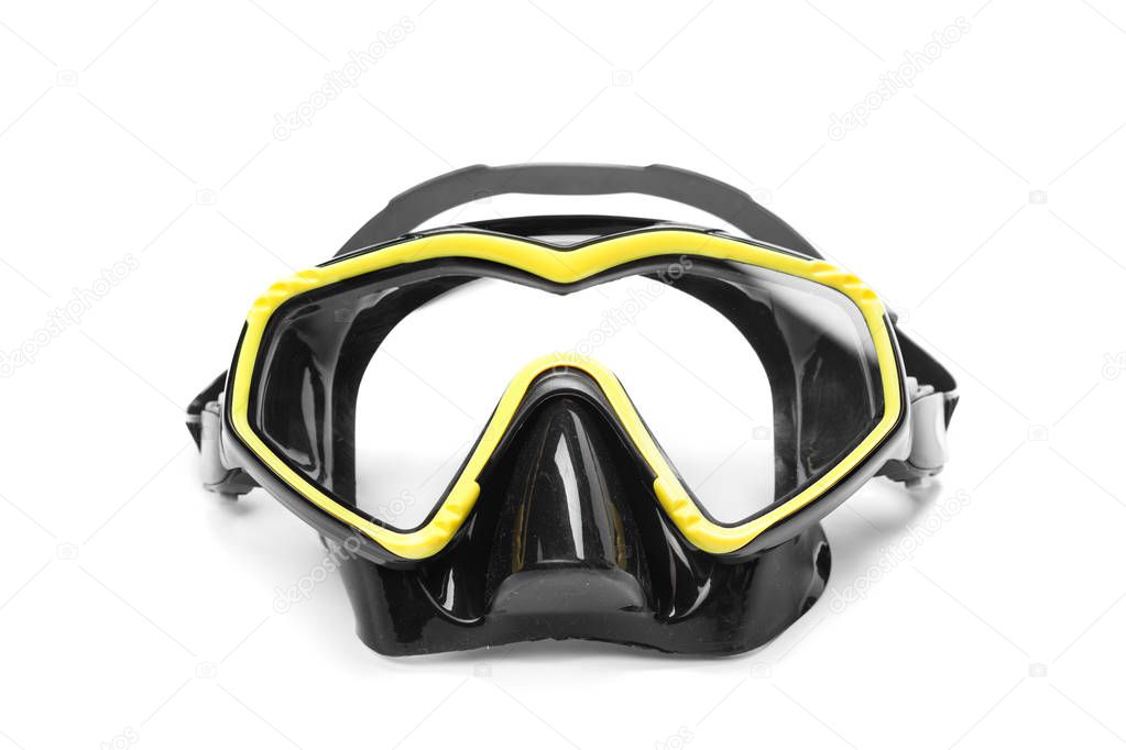 Snorkel and Diving Mask isolated on white
