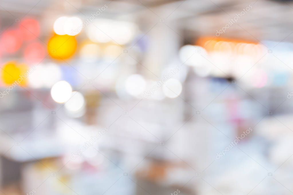 shopping mall blurred for background