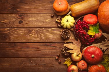 Farklı sebze ile sonbahar arka plan