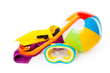 Şnorkel ve dalış maske, yakın bakış