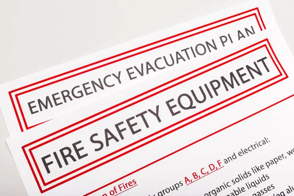 Plan Evacuación Emergencia Con Espacio Para Copias — Foto de Stock