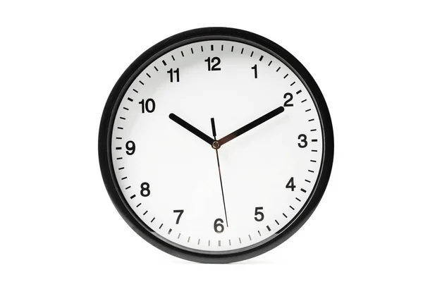 Simple Classic Black White Wall Clock — Stock Photo, Image