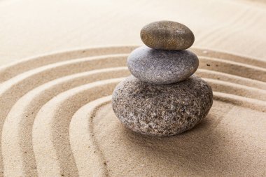 Zen Bahçe meditasyon taş arka plan