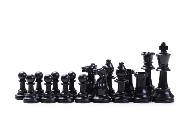 Chess Game Chess Pieces White Background — Stock Photo, Image