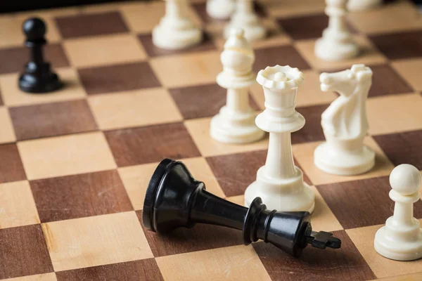 Schachspiel Nahsicht — Stockfoto