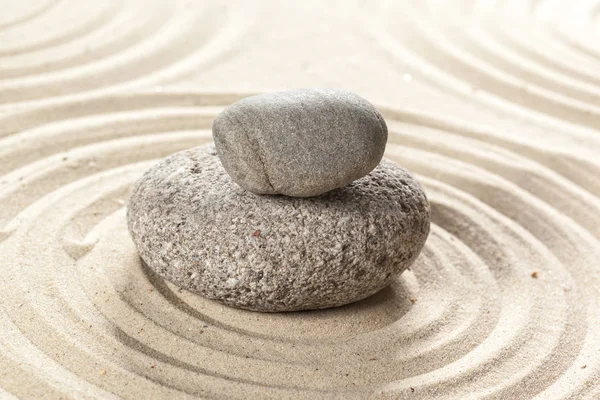 Piedras Meditación Zen Sobre Fondo Arenoso — Foto de Stock