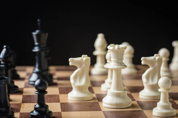 Šachová Hra Zblízka Pohled — Stock fotografie