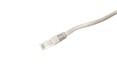 Ağ kablosunun beyaz bir arka plan üzerinde Kapat