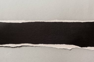 siyah yırtık kağıt, yakın çekim görünümü