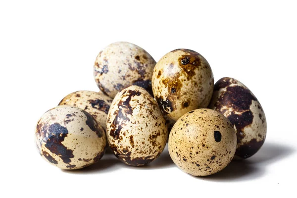 Beyaz Arka Planda Izole Edilmiş Bıldırcın Yumurtaları — Stok fotoğraf