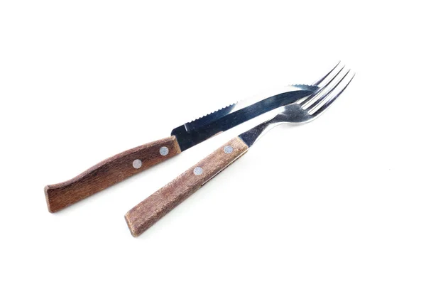 Fork Knife White Background — Stock Photo, Image