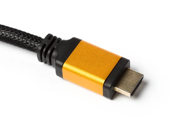 Кабель Hdmi Ізольовано Білому Фоні — стокове фото