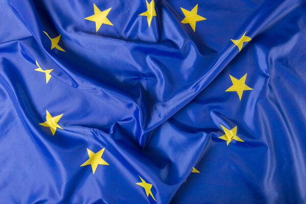 Флаг Европейского Союза, крупным планом
