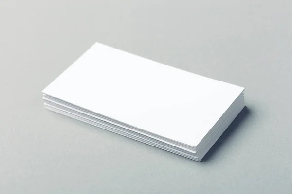 Blank Business Cards Grey Background — Stock Photo, Image