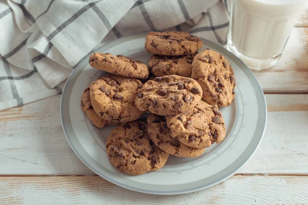 Nahaufnahme Von Chocolate Chip Cookies — Stockfoto