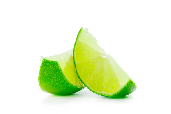 Fresh Ripe Lime Isolated White Background — Stock Photo, Image