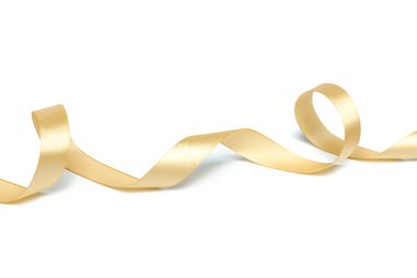 Beyaz izole altın şerit koleksiyonu