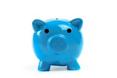 Mavi domuz kumbarası ya da para kutusu 