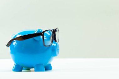 Mavi domuz kumbarası ya da para kutusu 