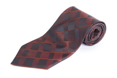 Beyaz arka plan üzerinde izole şık kravat 