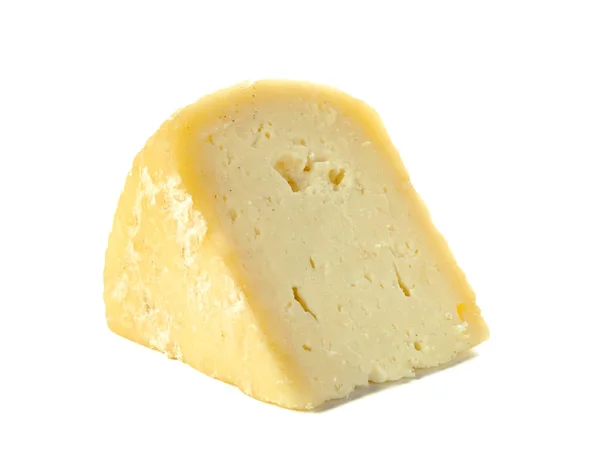 在白色背景上孤立的美味奶酪 — 图库照片