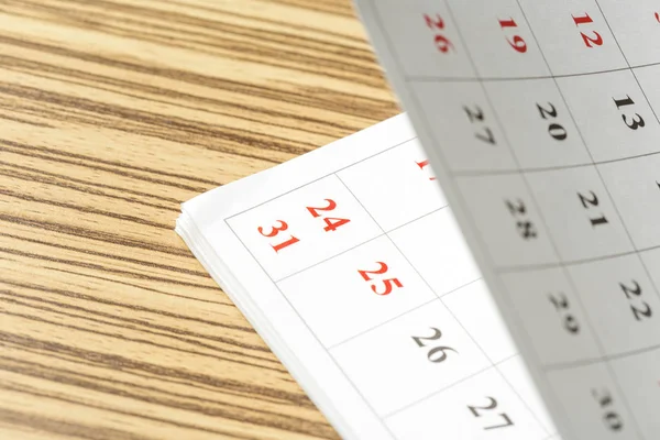 Calendario Sobre Mesa — Foto de Stock