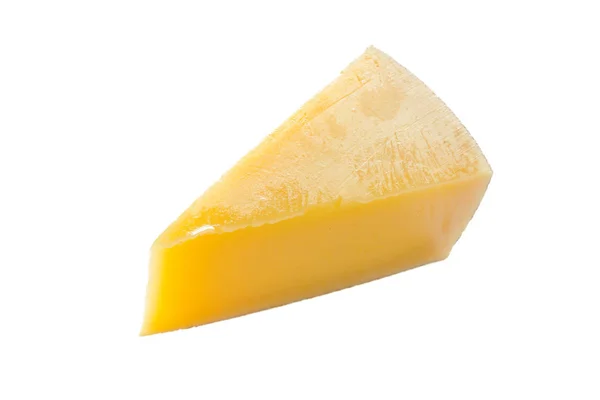 新鮮なおいしいチーズ白で隔離 — ストック写真