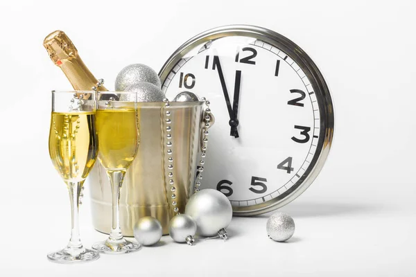 Champagne Kerstdecor — Stockfoto