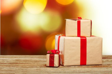 hediye kutuları arka plan bulanık Tarih yığını