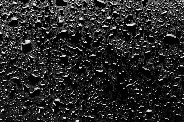 Gotas Agua Salpica Suelo Negro —  Fotos de Stock
