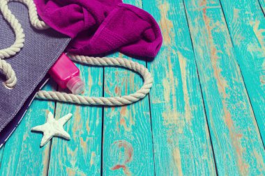 Plaj eşyalarıyla yaz tatili geçmişi