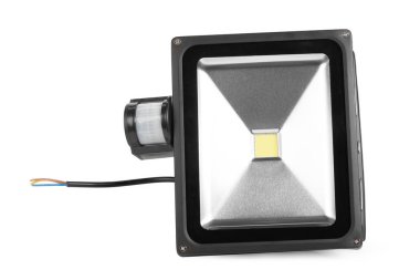 Beyaz arkaplanda LED projektörü