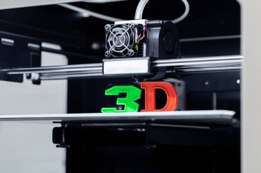 Beyaz 3D yazdırma parçası