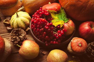 Farklı sebze ile sonbahar arka plan