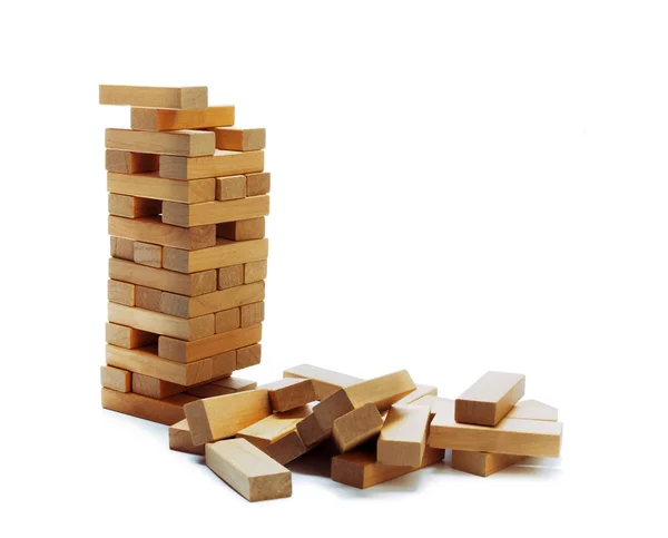 Building Collapse Games Isolated White Background — Stock Photo, Image