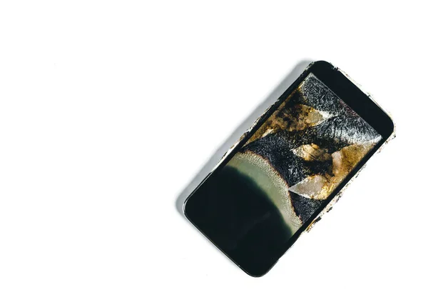 Modern Mobile Smartphone Broken Screen — Stock Photo, Image