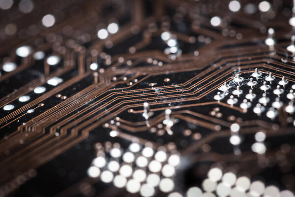 close up of circuit board as background