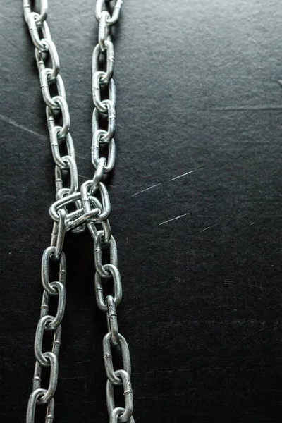 Strong Chains Black Background — Stock Photo, Image