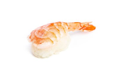 Suşi beyaz arkaplanda izole edildi