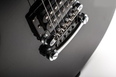 Elektro gitar parçaları üzerinde arka plan, yakın çekim