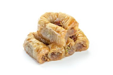 beyaz zemin üzerine Türk tatlılar