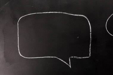 Tebeşir tahtası üzerinde konuşma balonu