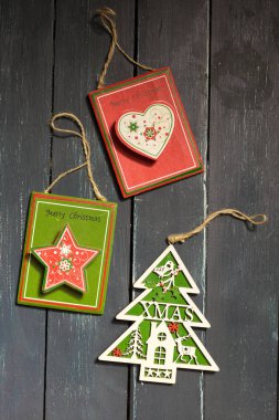 Tatil dekorasyon ile Xmas veya yeni yıl kompozisyon